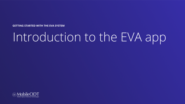 Introduction to the EVA app - SANE